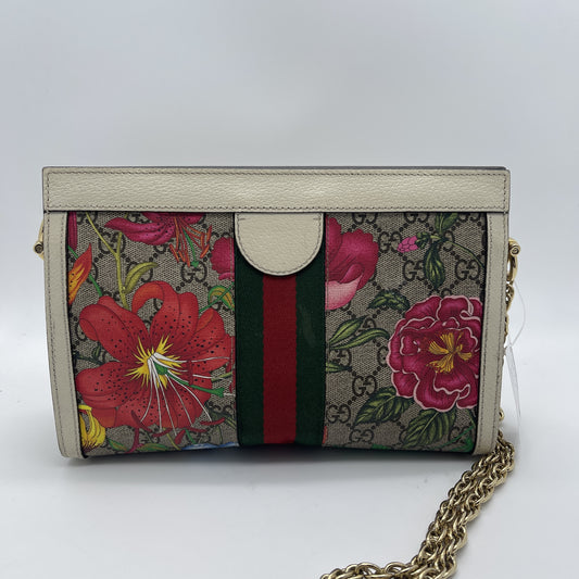 GUCCI Ophidia floral chain shoulder bag