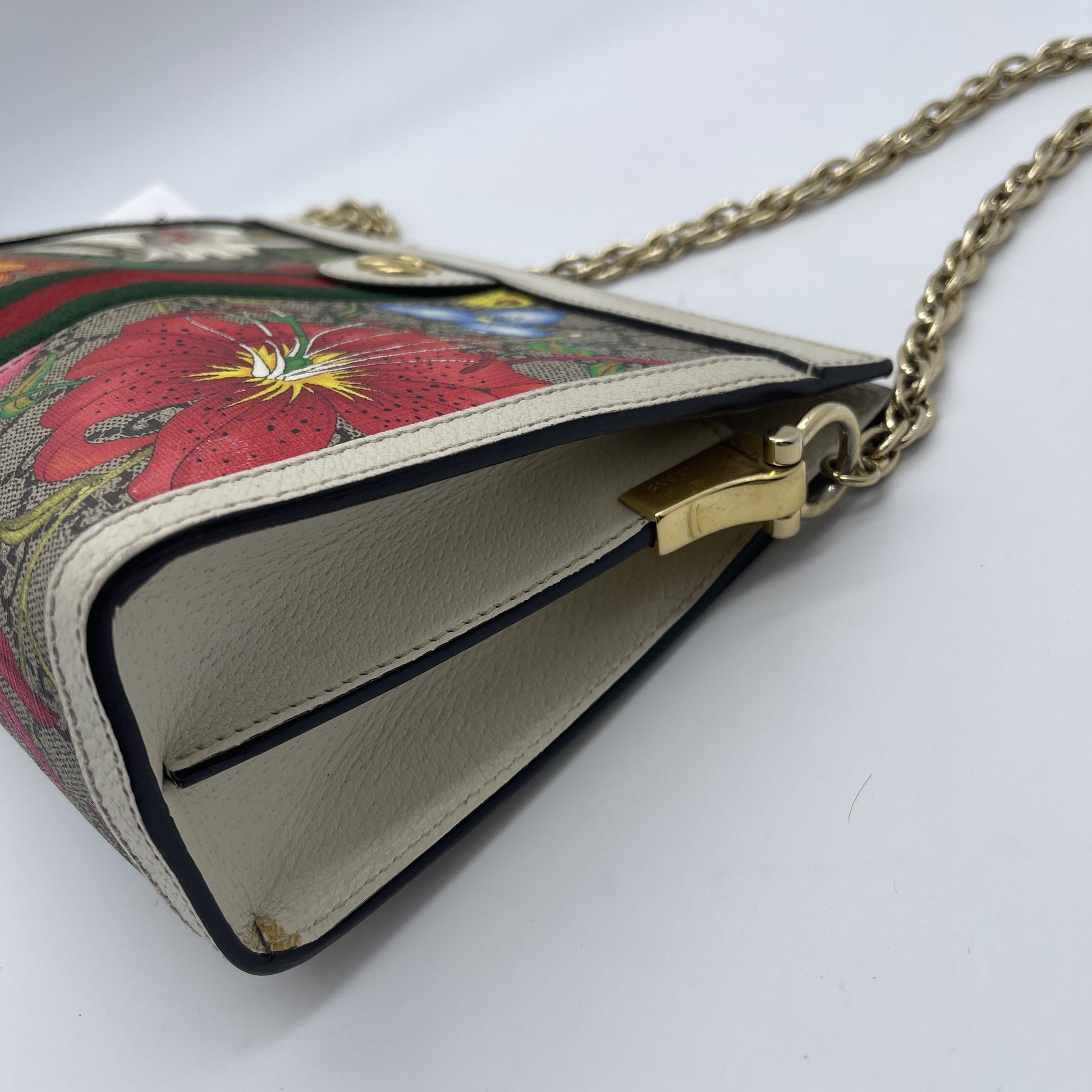GUCCI Ophidia floral chain shoulder bag