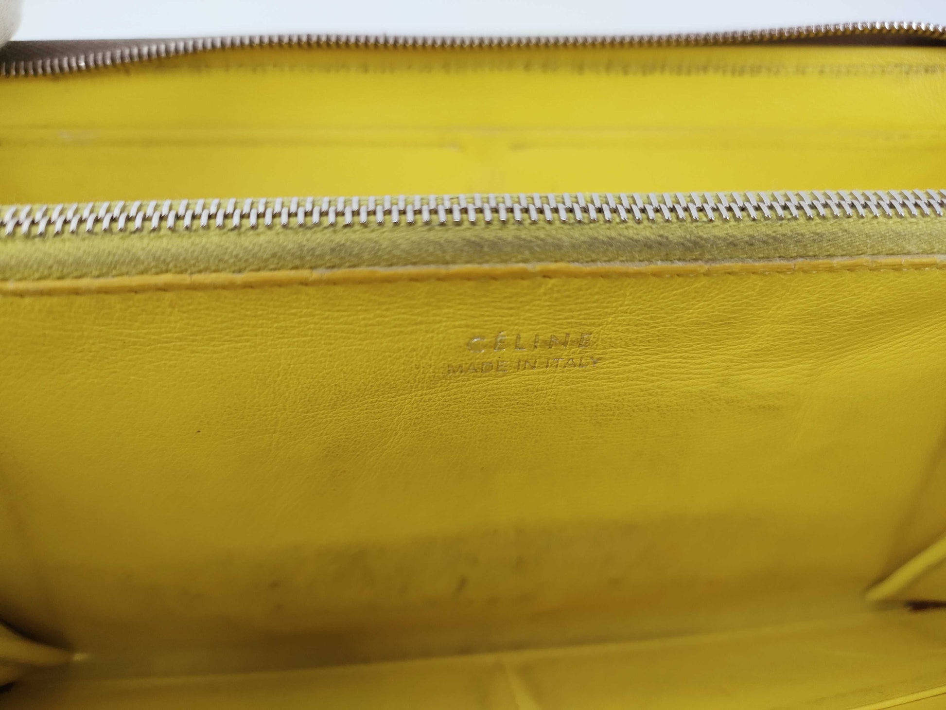 CELINE long wallet with zipper, gray
