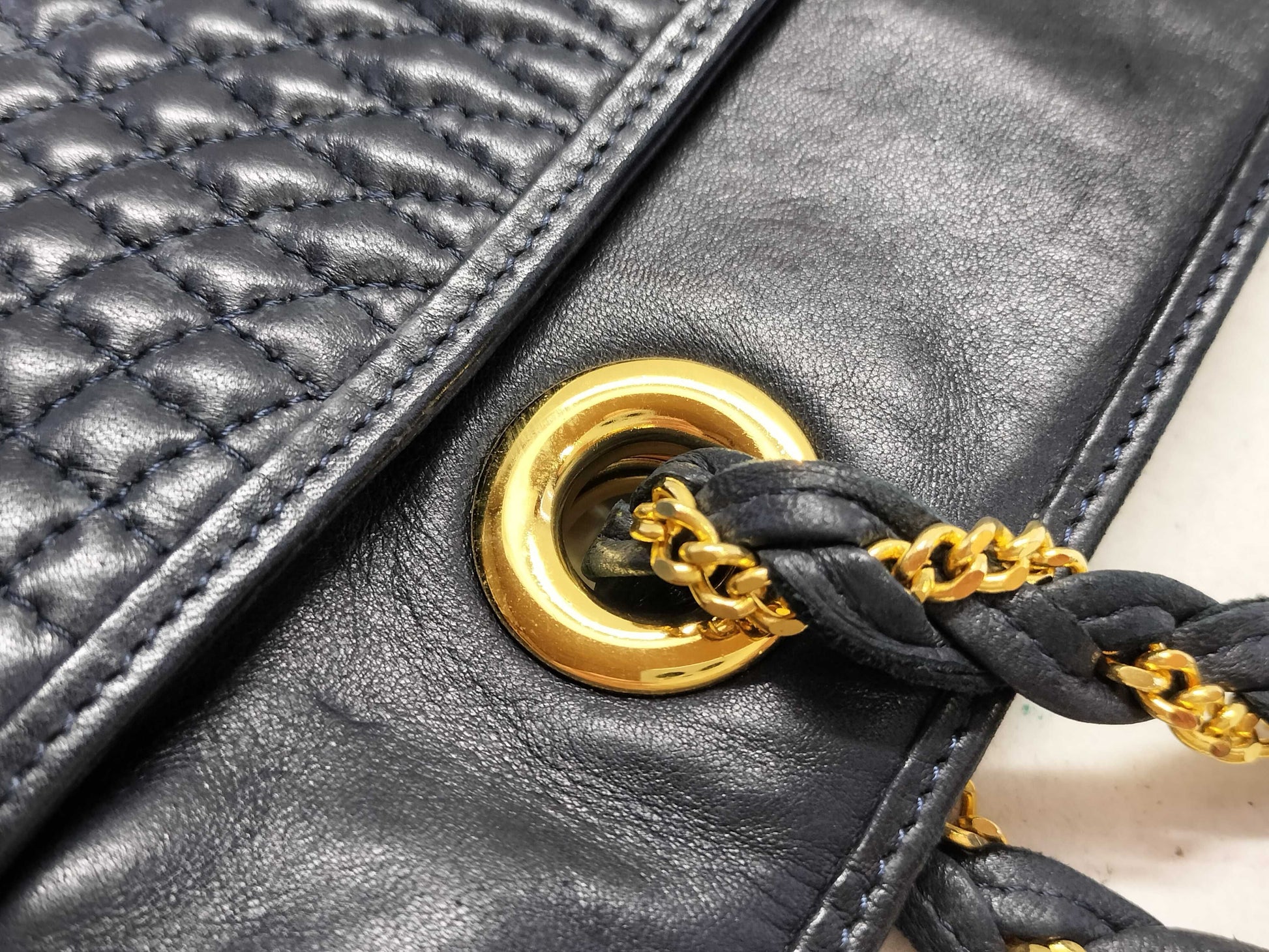 BALLY Quilted Chain Tote Bag in Black