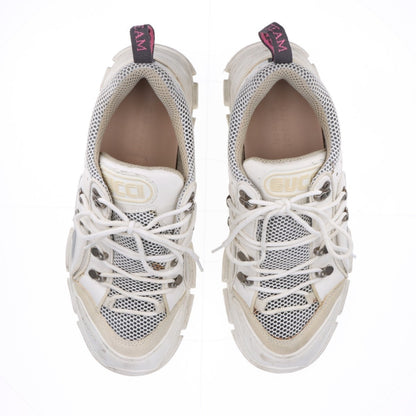 GUCCI Flashtrek Mesh and Leather Sneakers, Size 8 1/2
