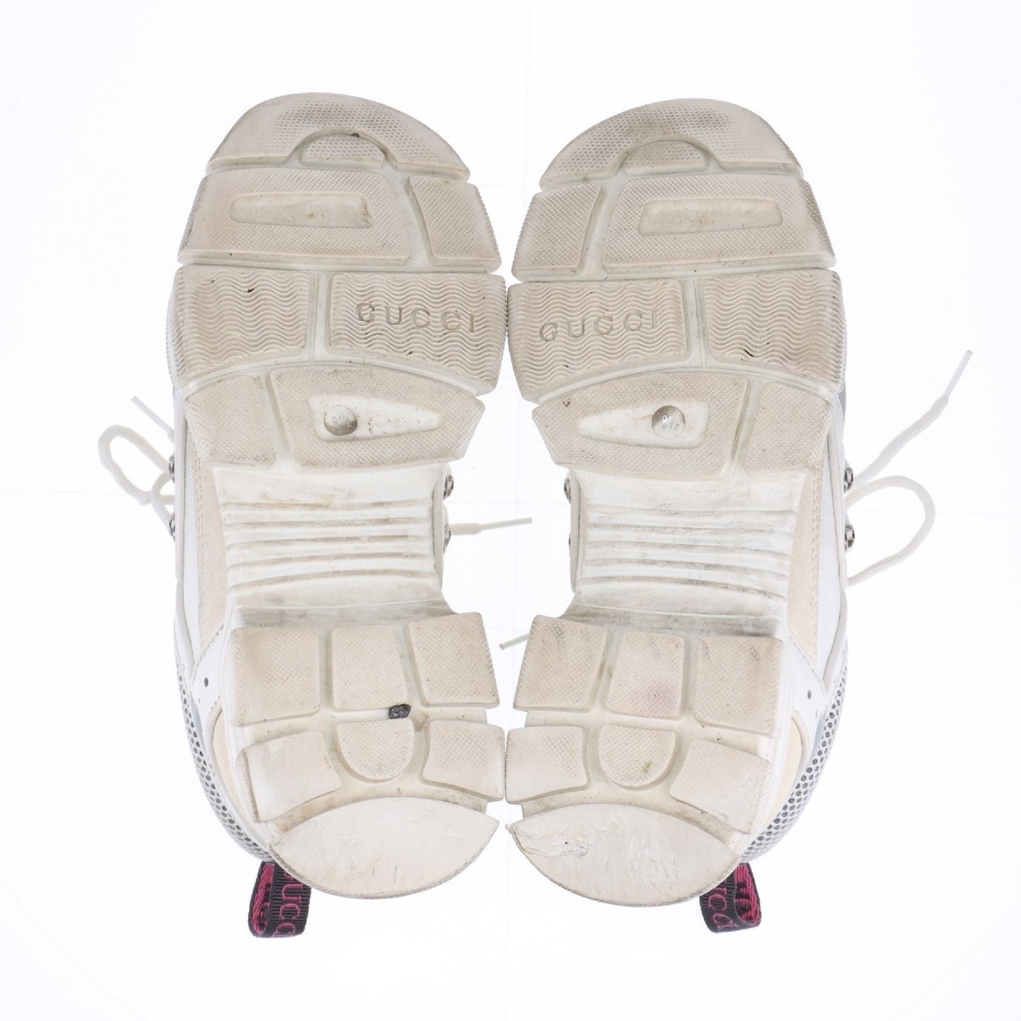 GUCCI Flashtrek Mesh and Leather Sneakers, Size 8 1/2
