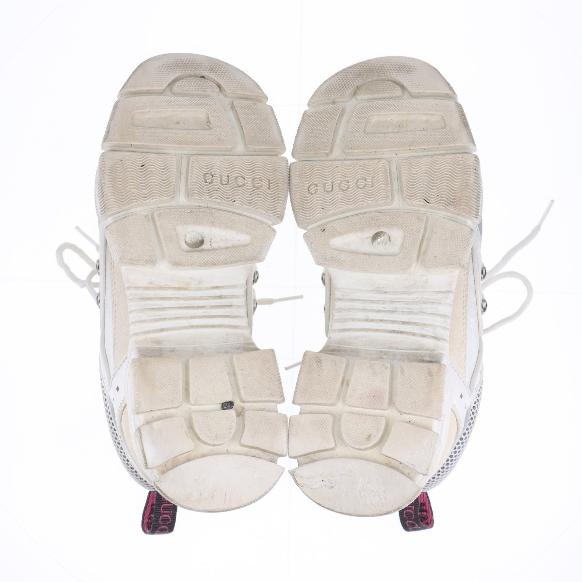 GUCCI Flashtrek Mesh and Leather Sneakers, Size 8 1/2