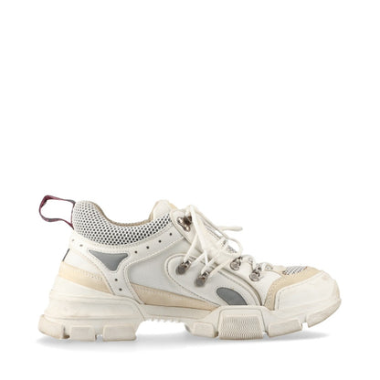 GUCCI Flashtrek Mesh and Leather Sneakers, Size 8 1/2