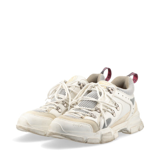 GUCCI Flashtrek Mesh and Leather Sneakers, Size 8 1/2