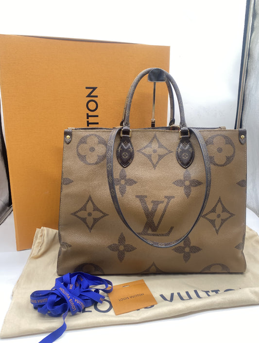LOUIS VUITTON Monogram Giant On the Go GM M44576 NZ2129 Tote Bag with Box and Bag