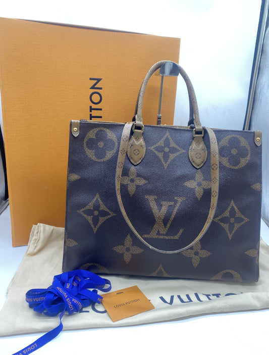 LOUIS VUITTON Monogram Giant On the Go GM M44576 NZ2129 Tote Bag with Box and Bag
