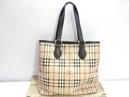 BURBERRY Shadow Horse Nova Check Tote Bag