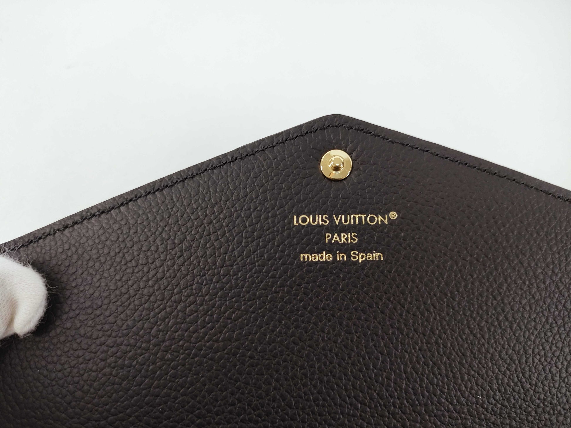 LOUIS VUITTON Monogram Empreinte Portefeuille Sarah Black M80496 IC Wallet
