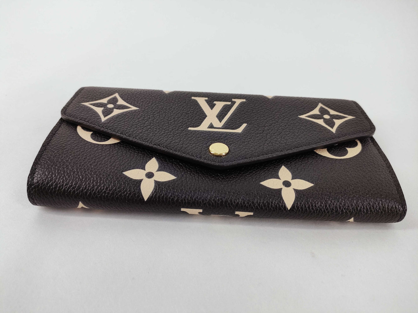 LOUIS VUITTON Monogram Empreinte Portefeuille Sarah Black M80496 IC Wallet