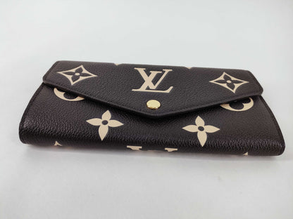 LOUIS VUITTON Monogram Empreinte Portefeuille Sarah Black M80496 IC Wallet