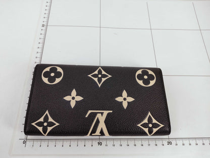 LOUIS VUITTON Monogram Empreinte Portefeuille Sarah Black M80496 IC Wallet