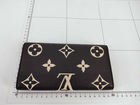 LOUIS VUITTON Monogram Empreinte Portefeuille Sarah Black M80496 IC Wallet