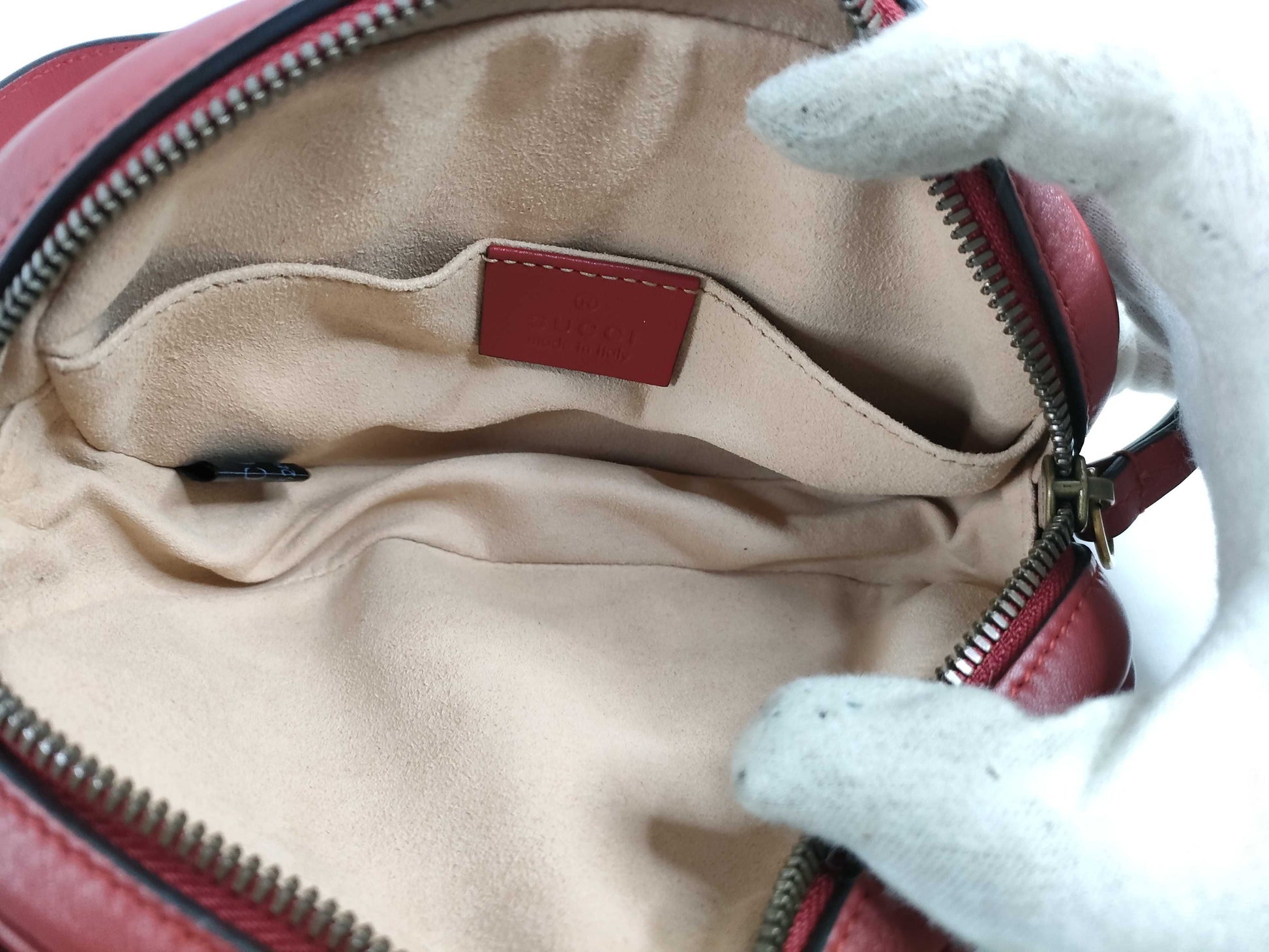 GUCCI Gucci Belt Bag Shoulder Bag Marmont Red Shoulder Bag