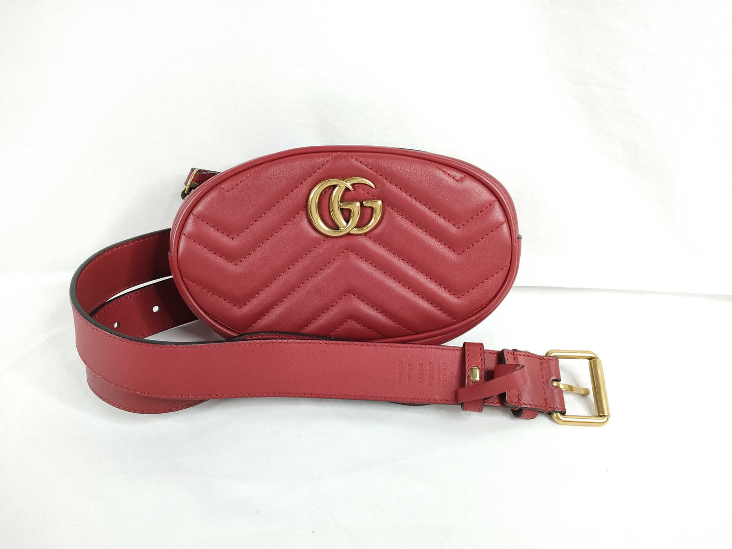 GUCCI Gucci Belt Bag Shoulder Bag Marmont Red Shoulder Bag