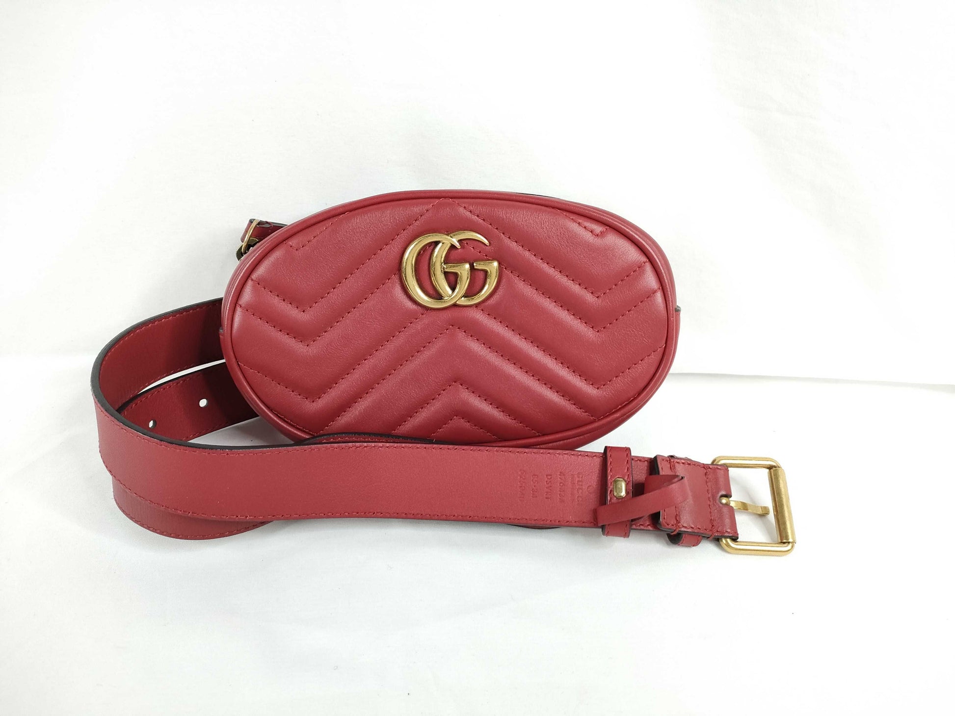 GUCCI Gucci Belt Bag Shoulder Bag Marmont Red Shoulder Bag