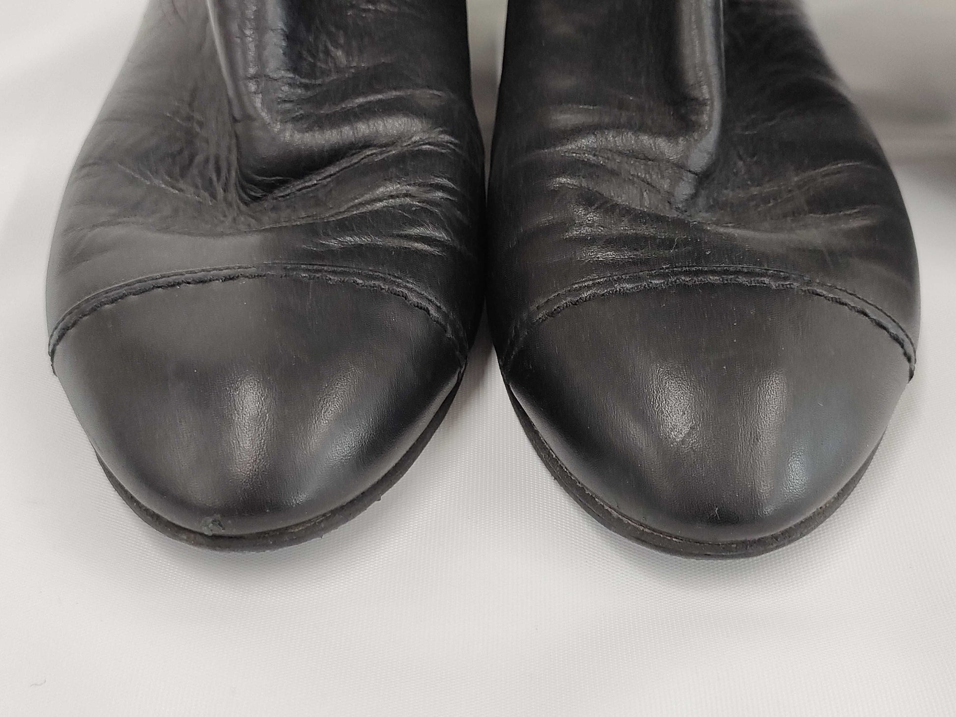 CHANEL Boots/Size 38/Black/Leather Other Shoes