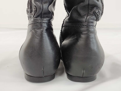 CHANEL Boots/Size 38/Black/Leather Other Shoes