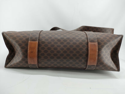 CELINE Macadam Tote Bag, Brown Leather, MC96 Tote Bag