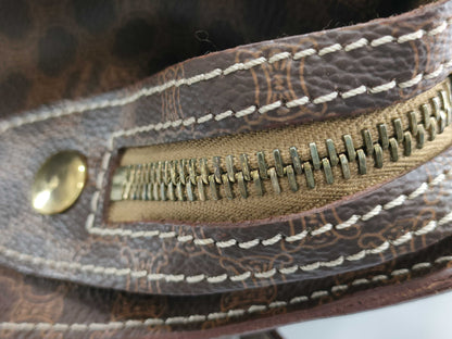 CELINE Macadam Tote Bag, Brown Leather, MC96 Tote Bag