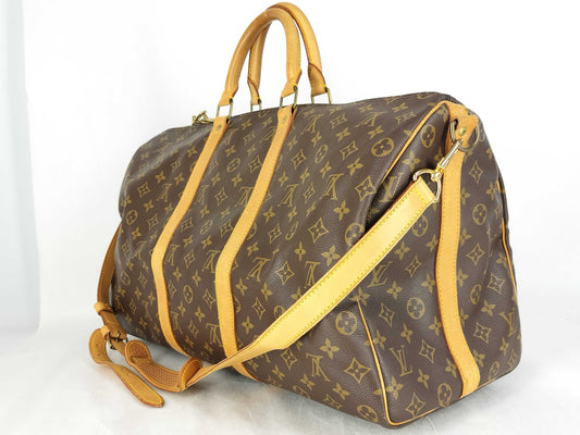 LOUIS VUITTON M41416 Monogram Louis Vuitton Keepall Bandouliere 50 Boston Bag M41416