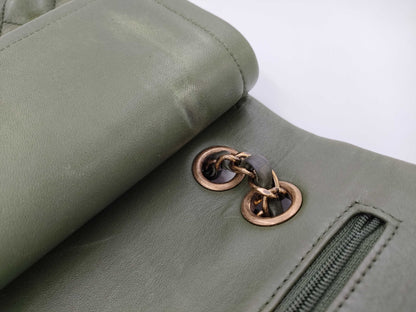 CHANEL CHANEL Matelasse 18 Series Double Flap Chain Shoulder Bag Green