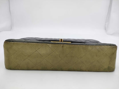 CHANEL CHANEL Matelasse 18 Series Double Flap Chain Shoulder Bag Green
