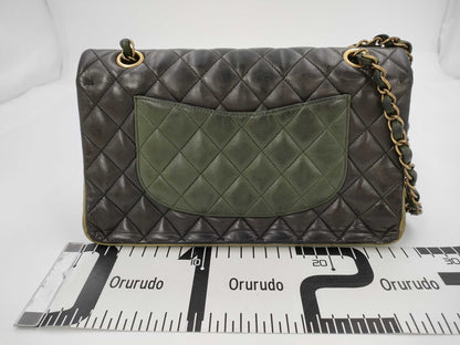 CHANEL CHANEL Matelasse 18 Series Double Flap Chain Shoulder Bag Green