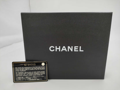 CHANEL CHANEL Deca Coco Caviar Leather Folding Wallet with Box, Cards, and Stickers, 6th Series