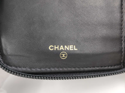 CHANEL CHANEL Deca Coco Caviar Leather Folding Wallet with Box, Cards, and Stickers, 6th Series