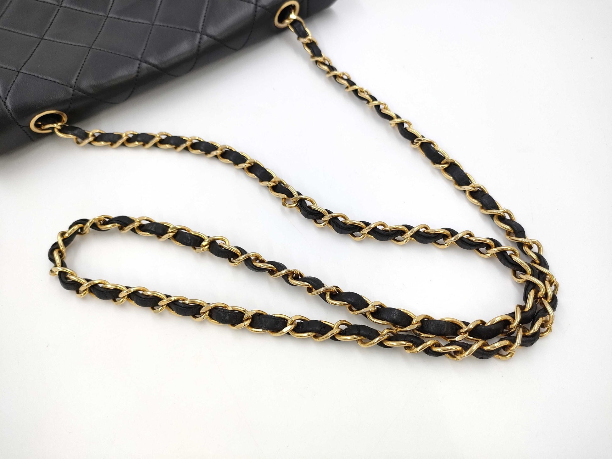 CHANEL Matelasse Diana Flap 25 Chain Shoulder Bag in Black Lambskin, No. 2, Shoulder Bag