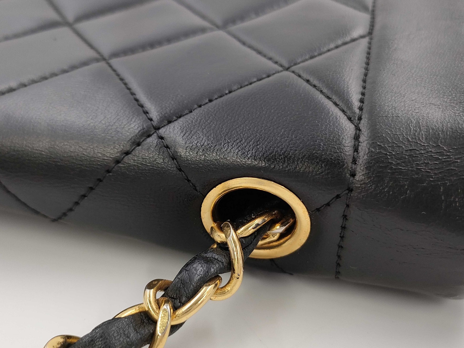 CHANEL Matelasse Diana Flap 25 Chain Shoulder Bag in Black Lambskin, No. 2, Shoulder Bag