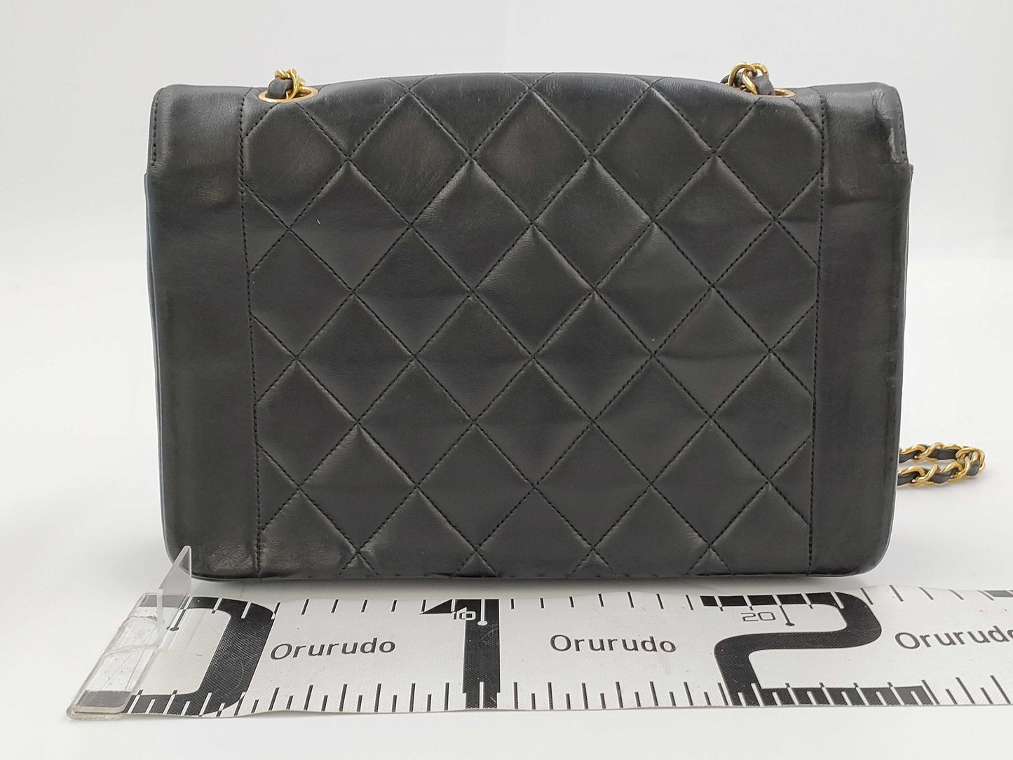 CHANEL Matelasse Diana Flap 25 Chain Shoulder Bag in Black Lambskin, No. 2, Shoulder Bag