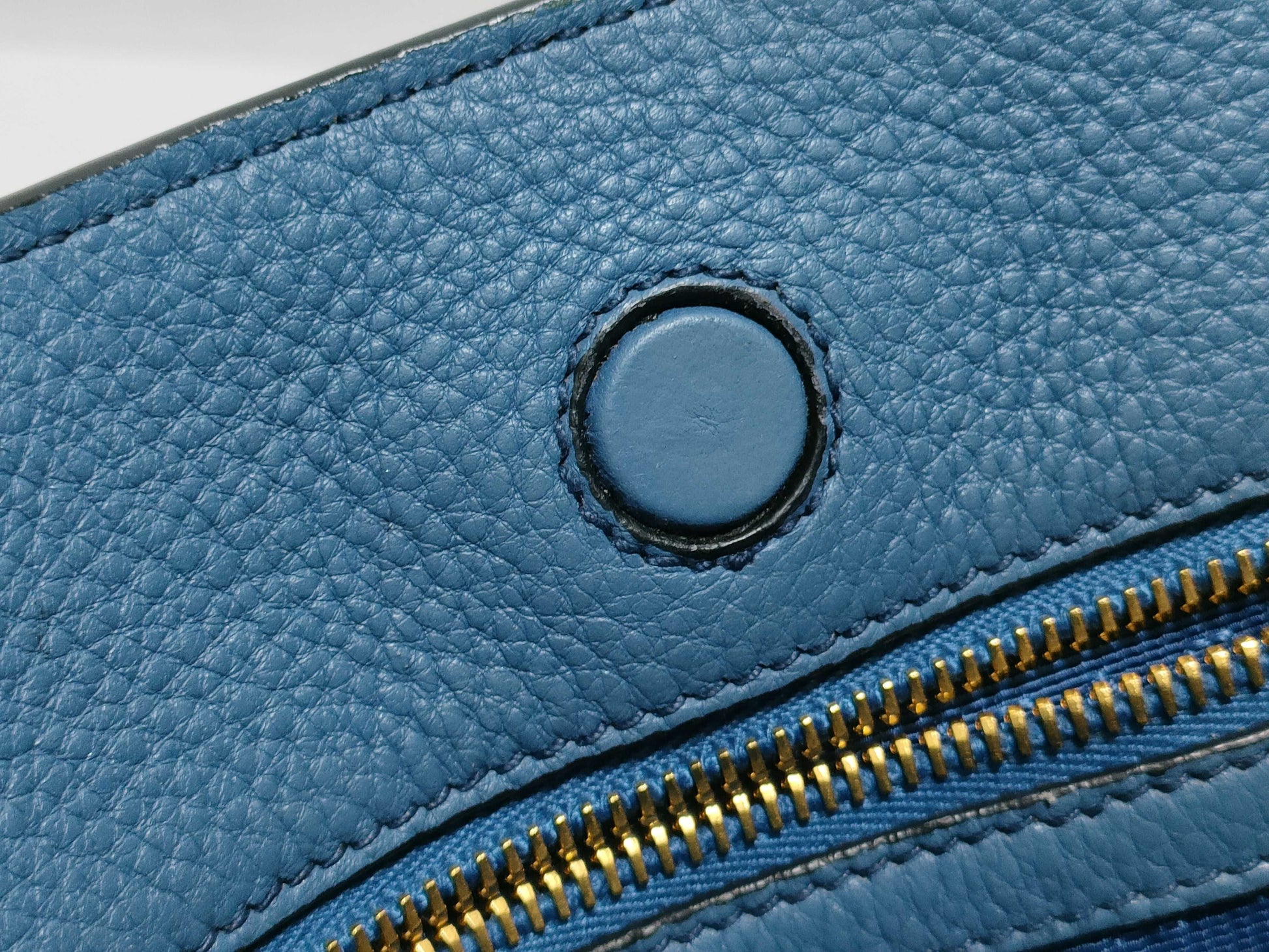 PRADA Prada Handbag Tote Bag Blue Leather Handbag