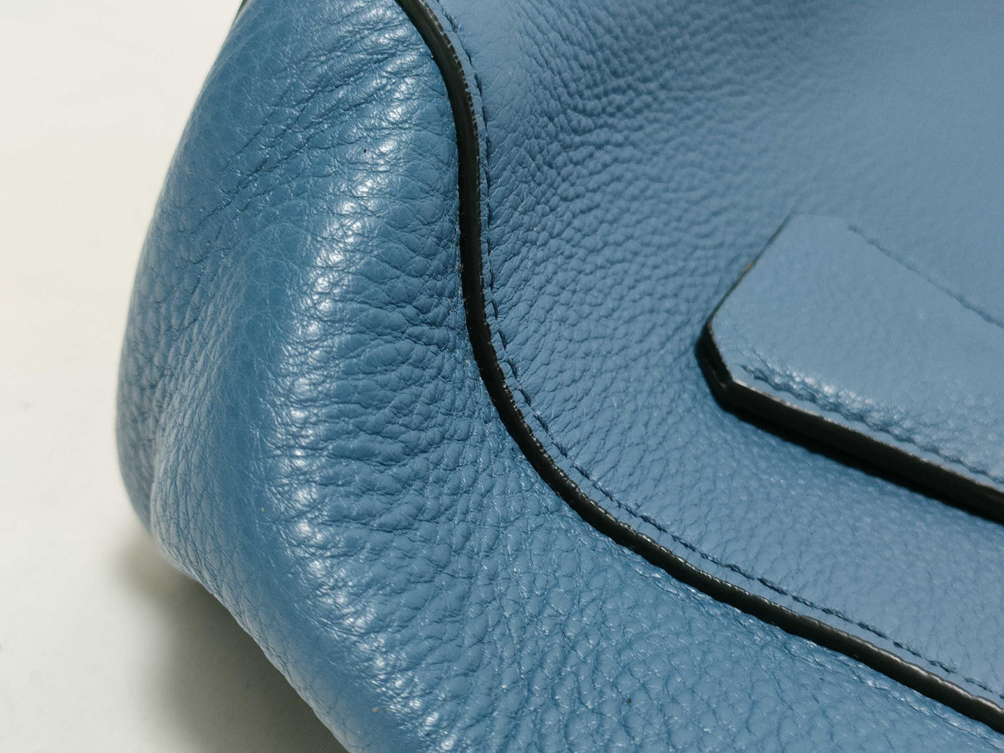 PRADA Prada Handbag Tote Bag Blue Leather Handbag