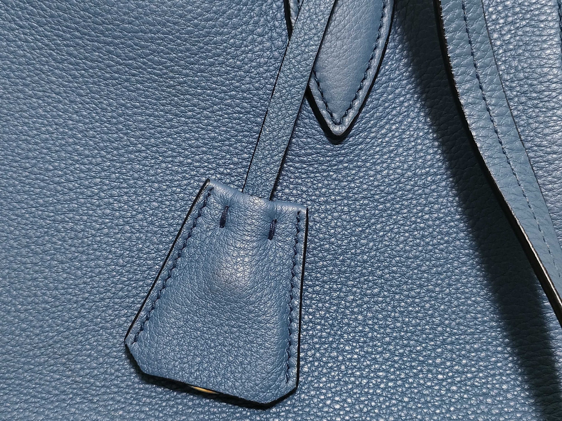 PRADA Prada Handbag Tote Bag Blue Leather Handbag