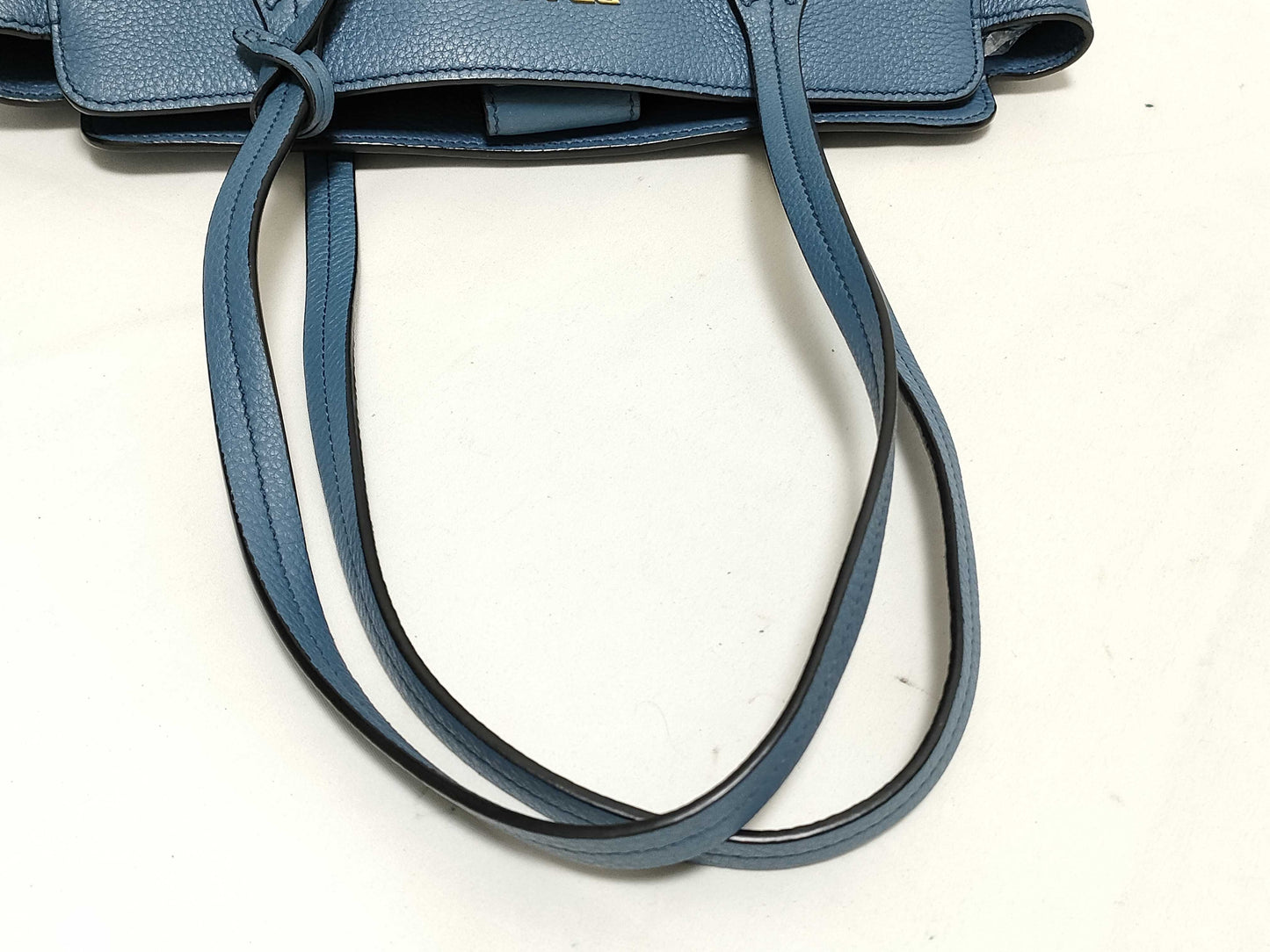 PRADA Prada Handbag Tote Bag Blue Leather Handbag