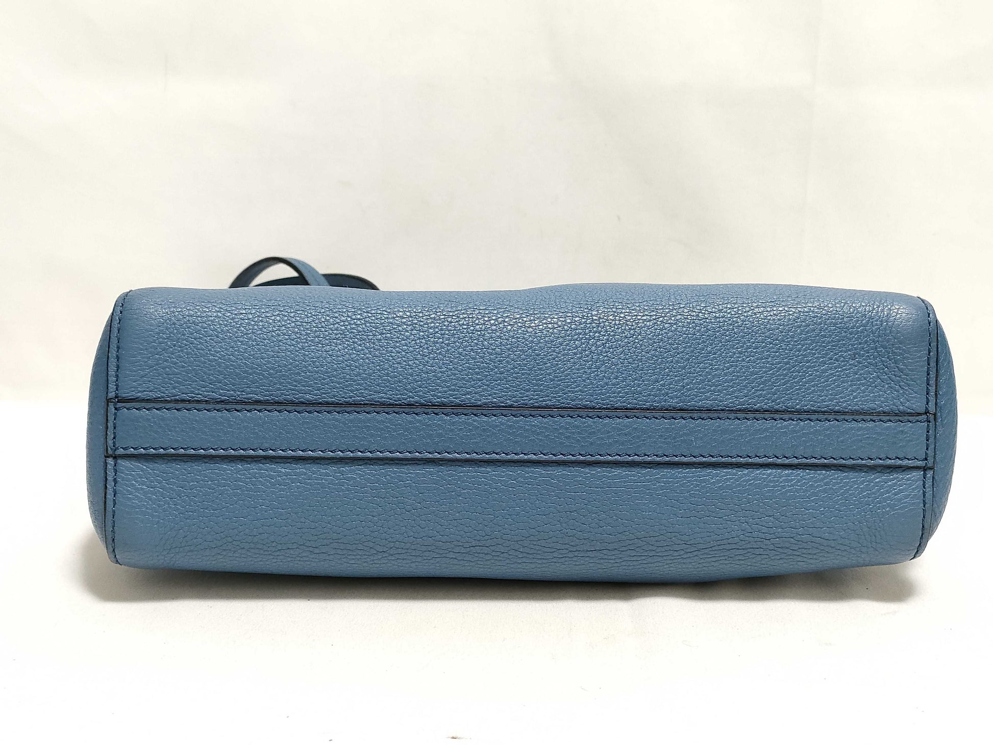 PRADA Prada Handbag Tote Bag Blue Leather Handbag
