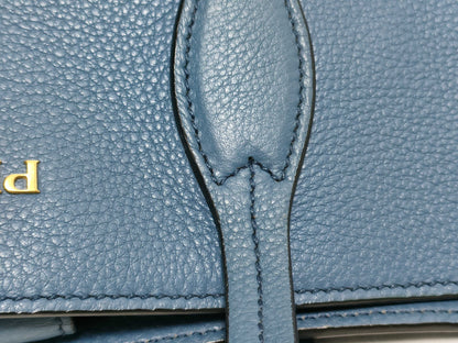 PRADA Prada Handbag Tote Bag Blue Leather Handbag