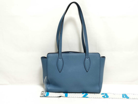 PRADA Prada Handbag Tote Bag Blue Leather Handbag