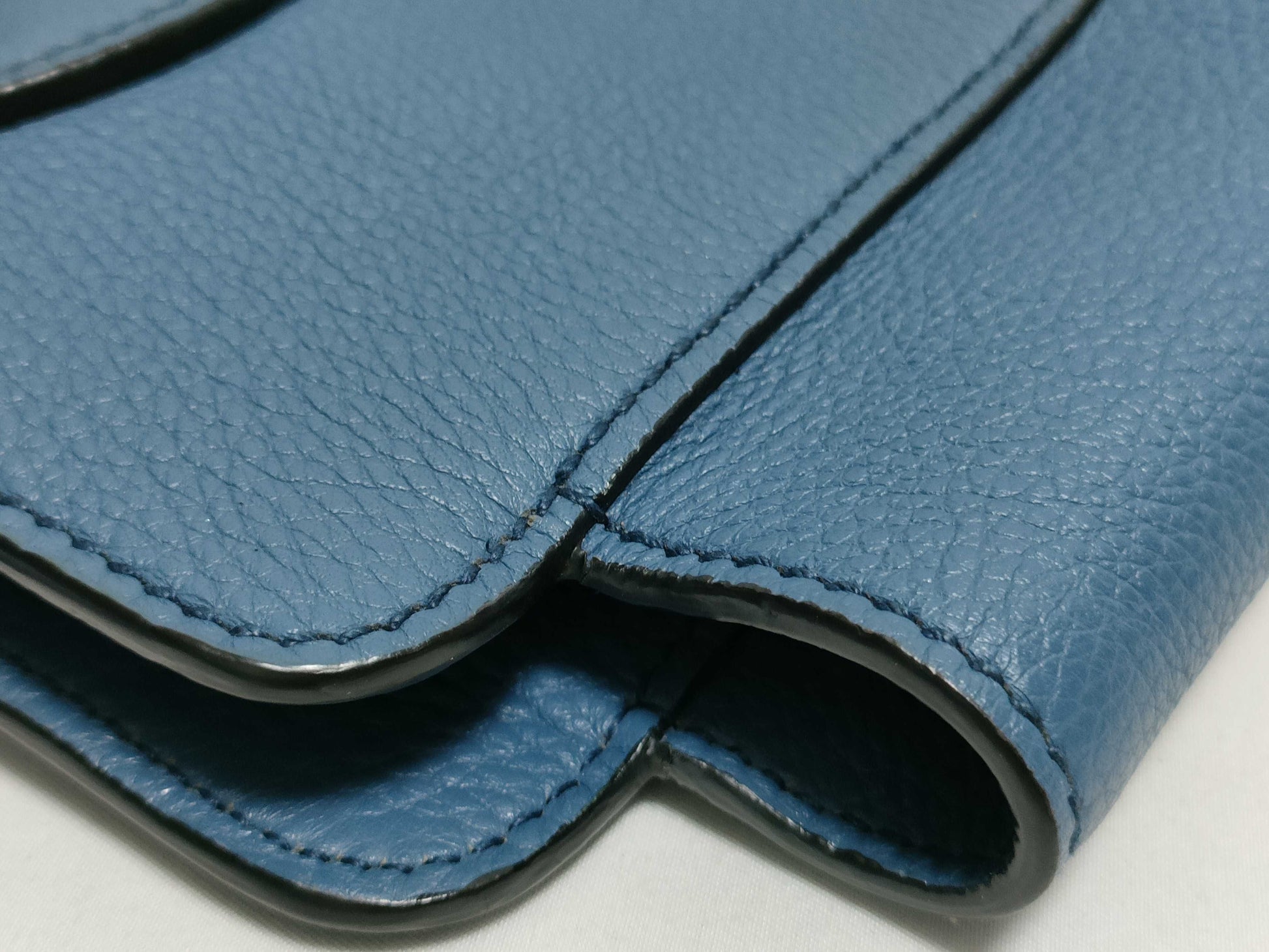 PRADA Prada Handbag Tote Bag Blue Leather Handbag