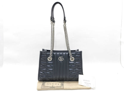 GUCCI GG Marmont Leather Chain Shoulder Bag