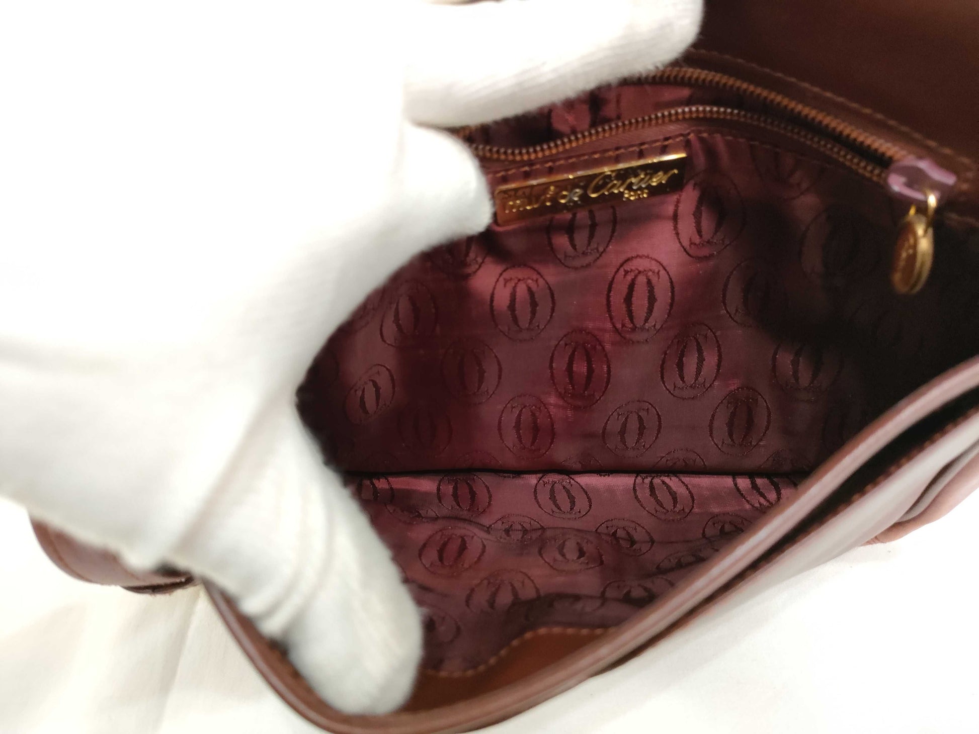 Cartier Must Cartier Trinity Must Line Shoulder Bag Leather Bordeaux Shoulder Bag