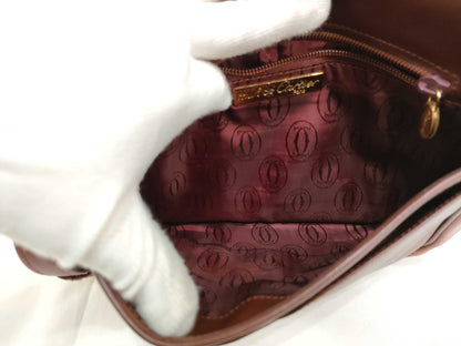 Cartier Must Cartier Trinity Must Line Shoulder Bag Leather Bordeaux Shoulder Bag