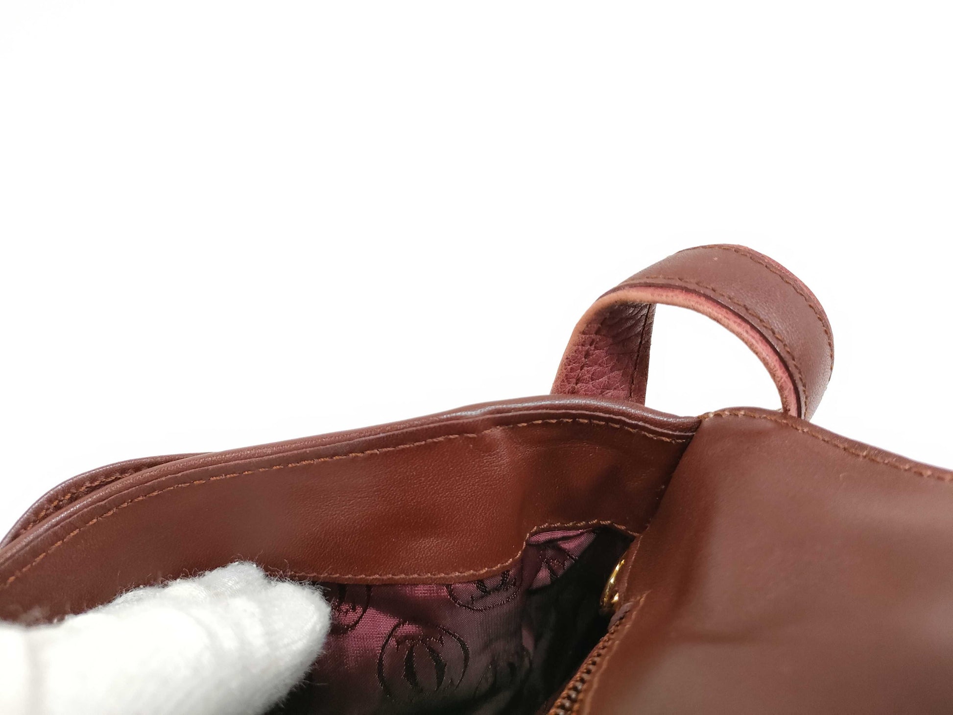 Cartier Must Cartier Trinity Must Line Shoulder Bag Leather Bordeaux Shoulder Bag
