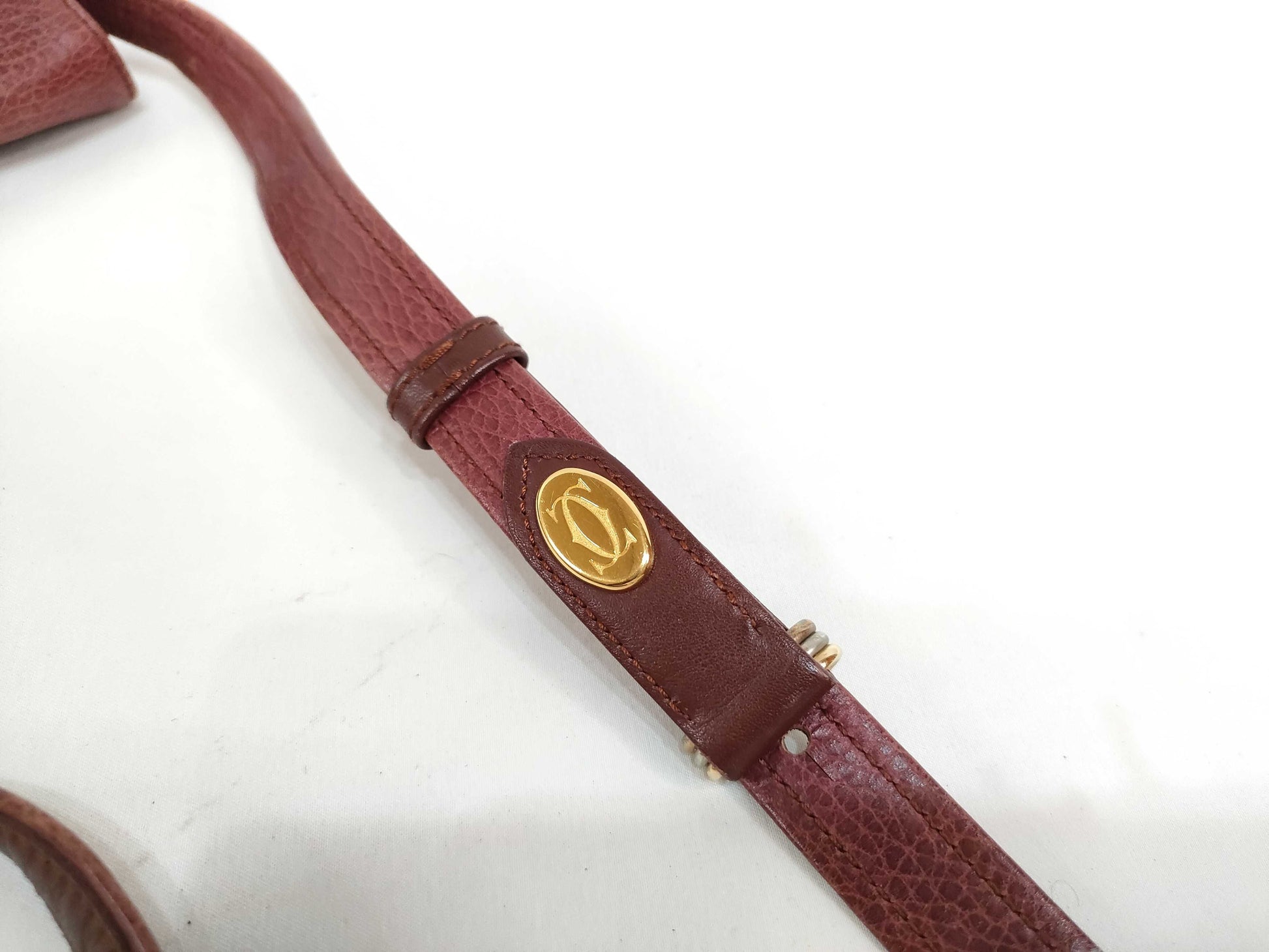 Cartier Must Cartier Trinity Must Line Shoulder Bag Leather Bordeaux Shoulder Bag