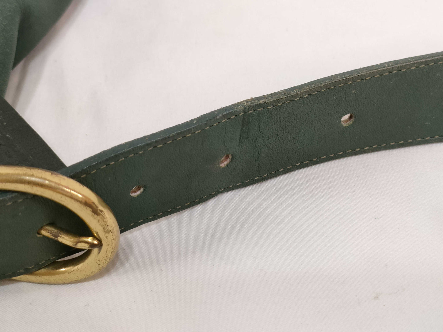 COACH Old Coach Leather Shoulder Bag Green Shoulder Bag