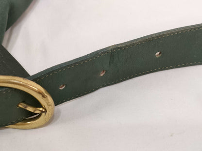 COACH Old Coach Leather Shoulder Bag Green Shoulder Bag