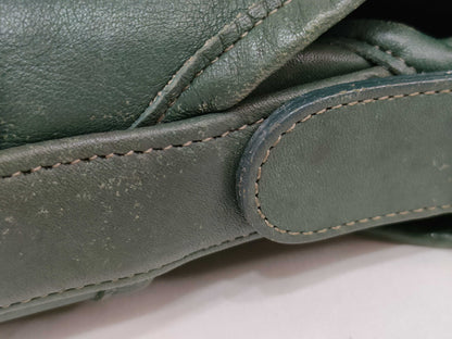 COACH Old Coach Leather Shoulder Bag Green Shoulder Bag