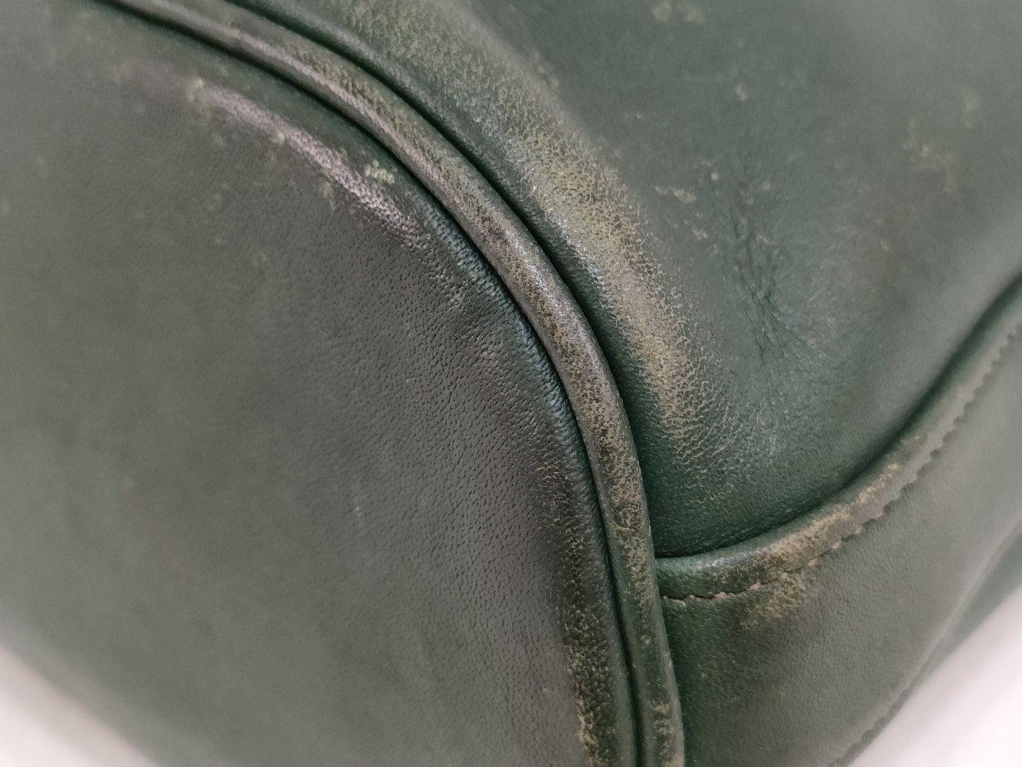COACH Old Coach Leather Shoulder Bag Green Shoulder Bag